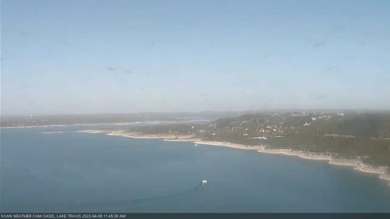 Lake Travis webcam, April 8, 2022 11:45 AM CT