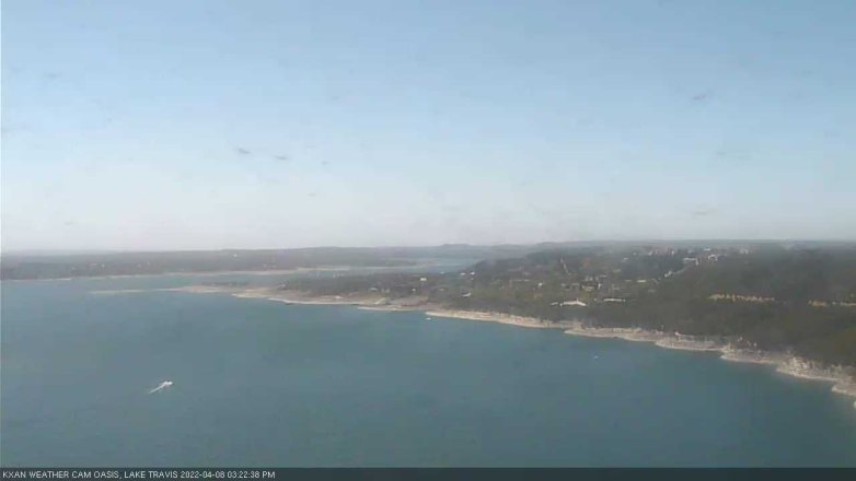 Lake Travis webcam, April 8, 2022 3:25 PM CT