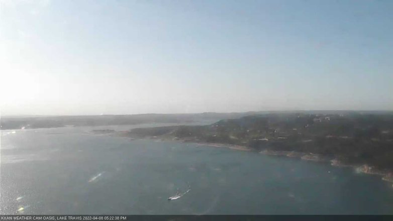 Lake Travis webcam, April 8, 2022 5:25 PM CT