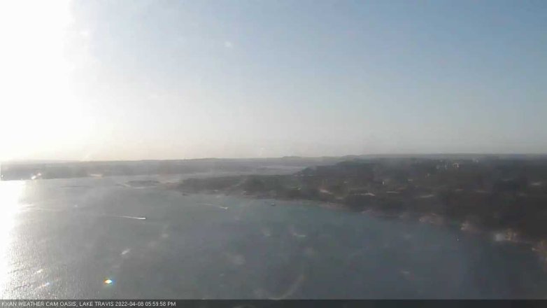 Lake Travis webcam, April 8, 2022 6:00 PM CT