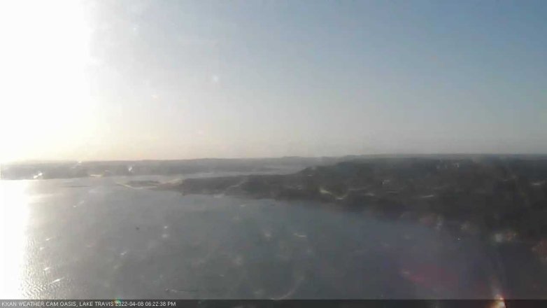 Lake Travis webcam, April 8, 2022 6:25 PM CT
