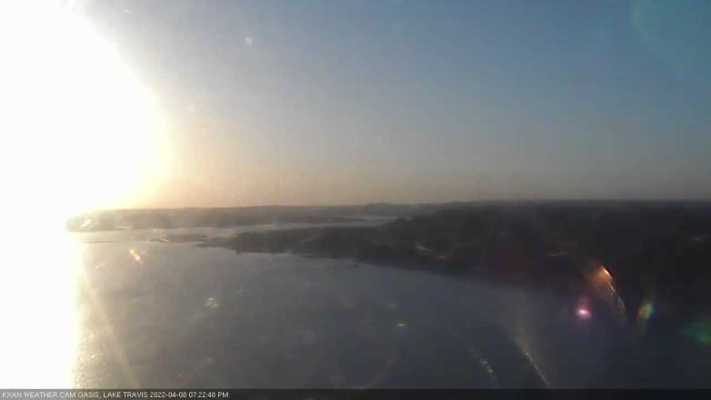 Lake Travis webcam, April 8, 2022 7:25 PM CT