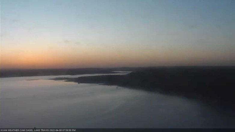 Lake Travis webcam, April 8, 2022 8:00 PM CT