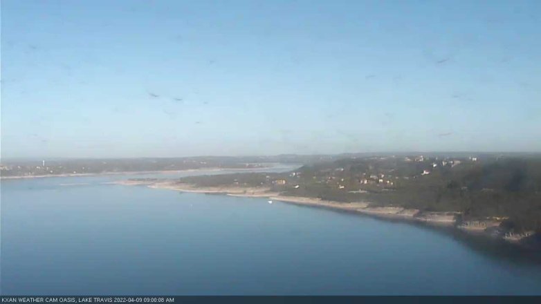 Lake Travis webcam, April 9, 2022 9:00 AM CT
