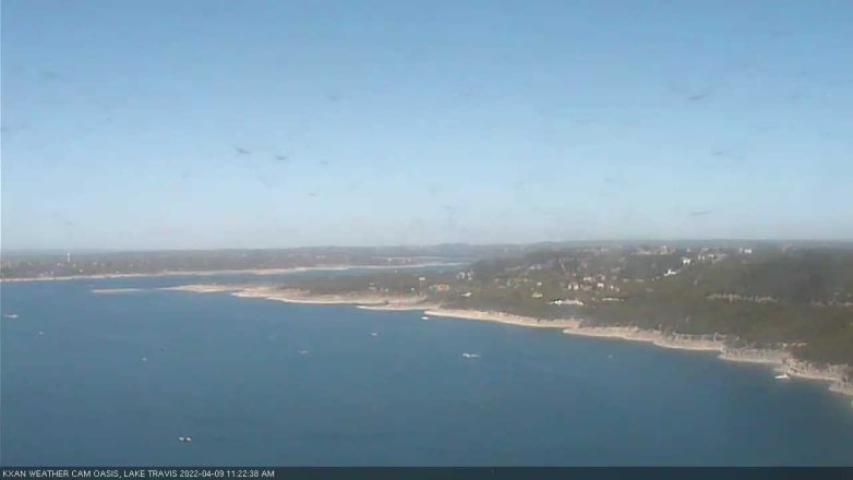 Lake Travis webcam, April 9, 2022 11:25 AM CT
