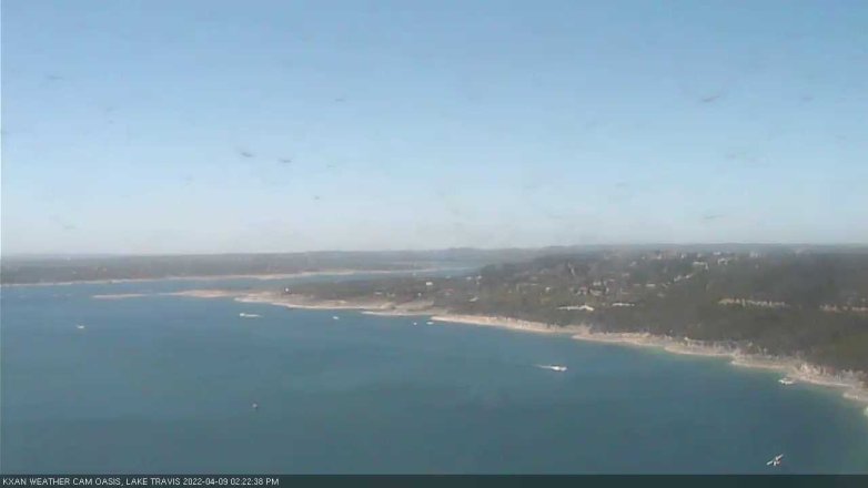 Lake Travis webcam, April 9, 2022 2:25 PM CT