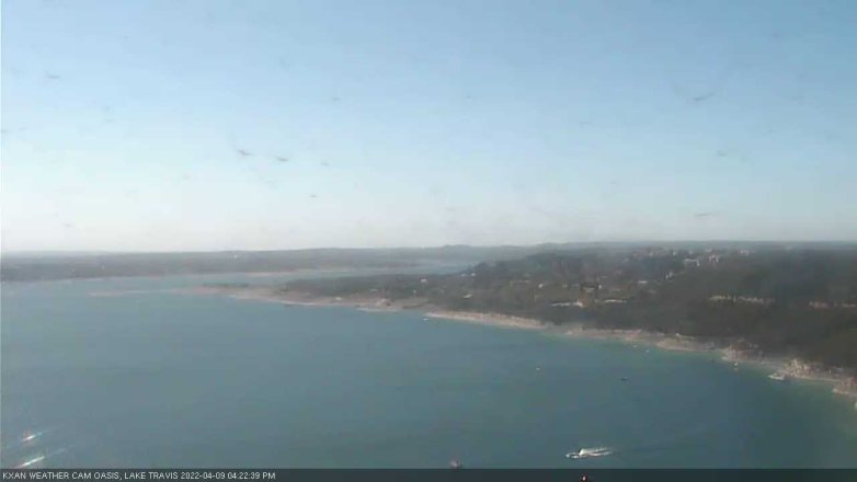 Lake Travis webcam, April 9, 2022 4:25 PM CT