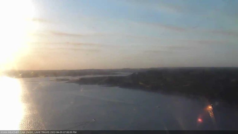 Lake Travis webcam, April 9, 2022 7:00 PM CT