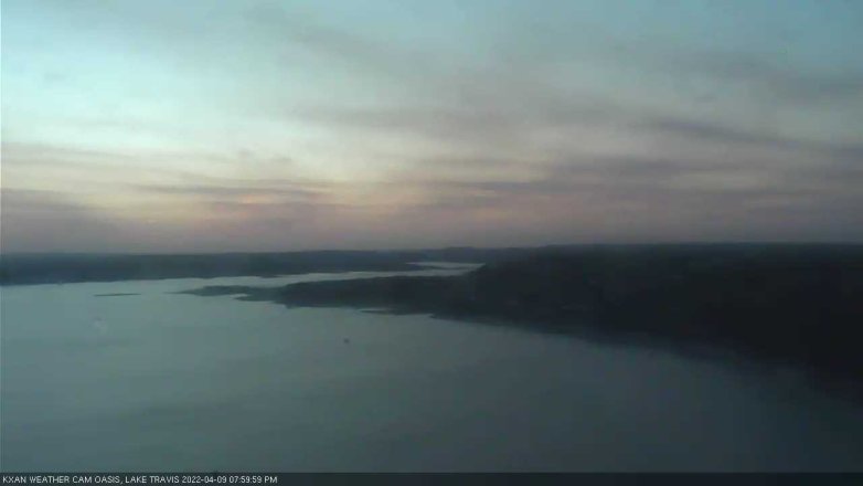 Lake Travis webcam, April 9, 2022 8:00 PM CT
