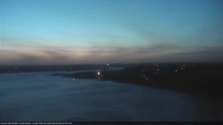 Lake Travis webcam, April 9, 2022 8:25 PM CT