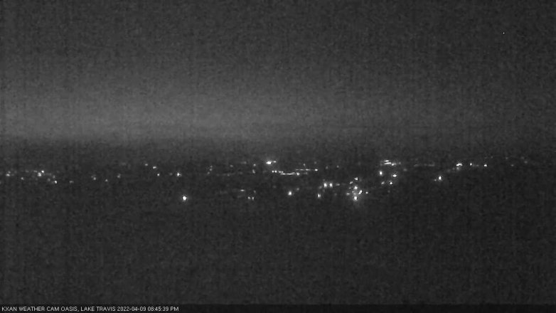 Lake Travis webcam, April 9, 2022 8:45 PM CT