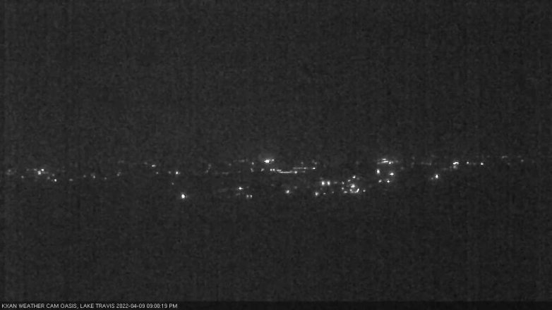 Lake Travis webcam, April 9, 2022 9:00 PM CT