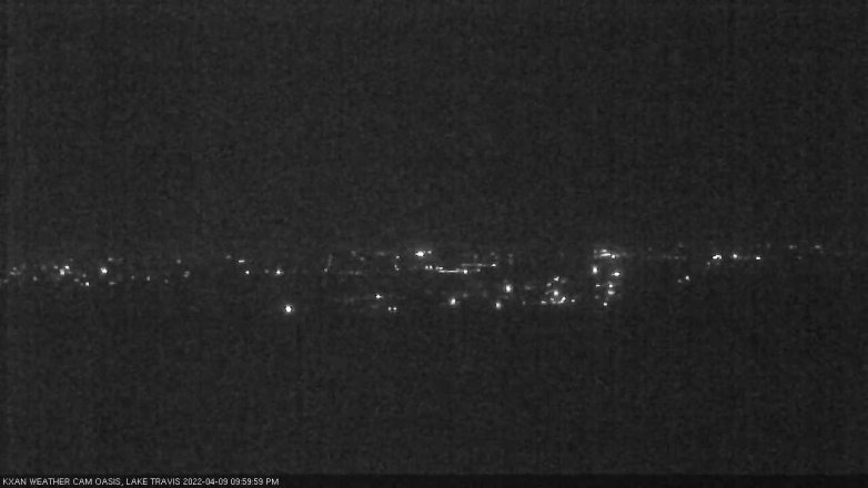 Lake Travis webcam, April 9, 2022 10:00 PM CT