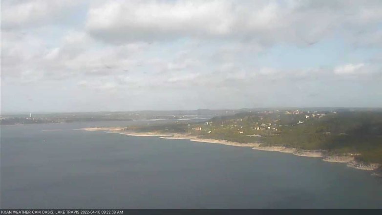 Lake Travis webcam, April 10, 2022 9:25 AM CT