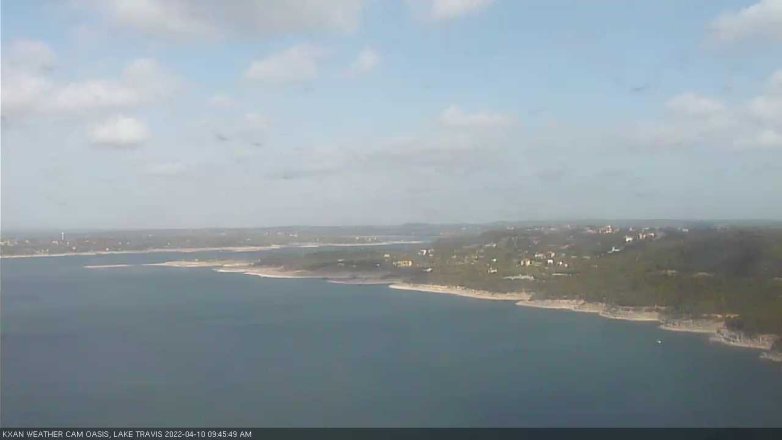 Lake Travis webcam, April 10, 2022 9:45 AM CT