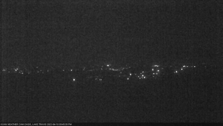 Lake Travis webcam, April 10, 2022 9:45 PM CT