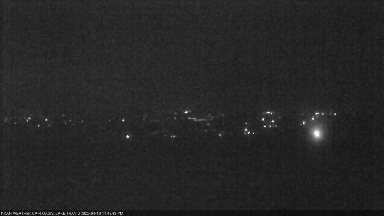 Lake Travis webcam, April 10, 2022 11:45 PM CT