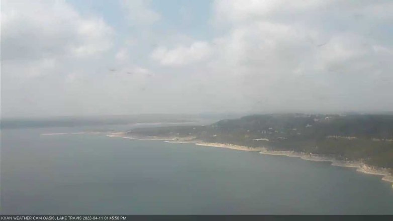 Lake Travis webcam, April 11, 2022 1:45 PM CT