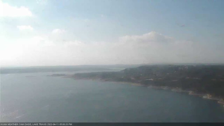 Lake Travis webcam, April 11, 2022 5:00 PM CT