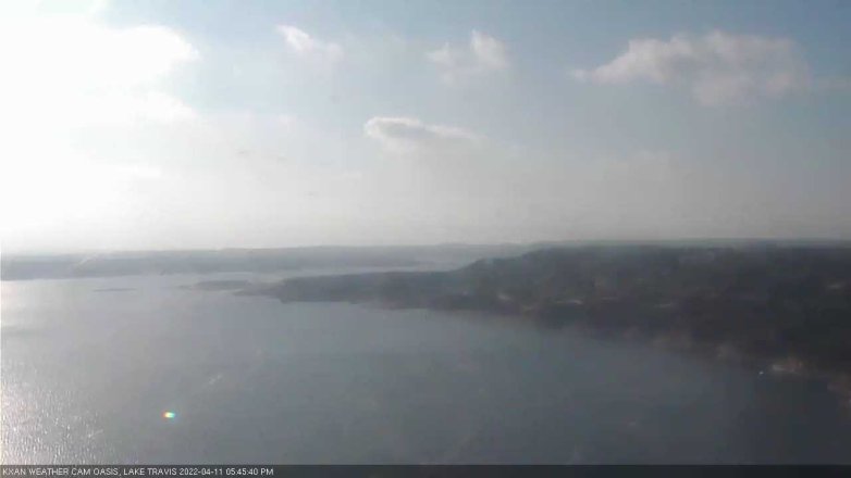 Lake Travis webcam, April 11, 2022 5:45 PM CT