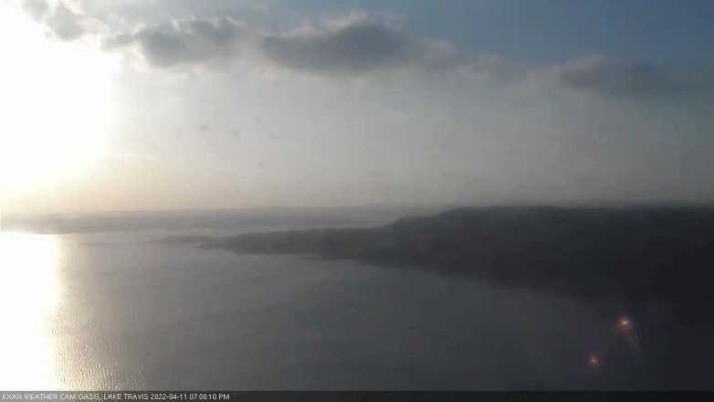 Lake Travis webcam, April 11, 2022 7:00 PM CT
