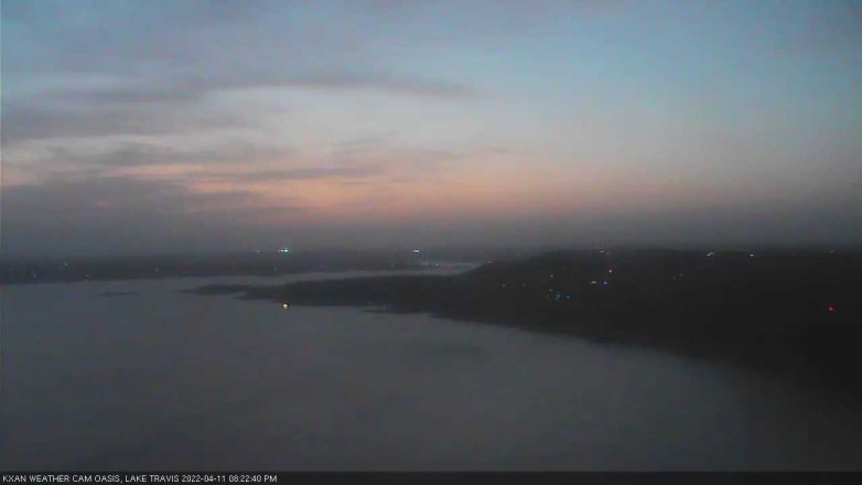 Lake Travis webcam, April 11, 2022 8:25 PM CT