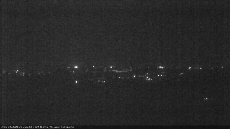 Lake Travis webcam, April 11, 2022 9:00 PM CT