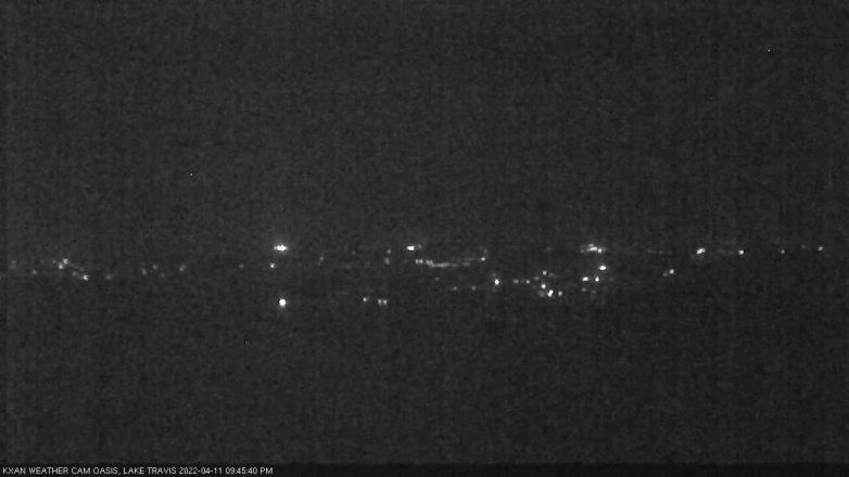 Lake Travis webcam, April 11, 2022 9:45 PM CT