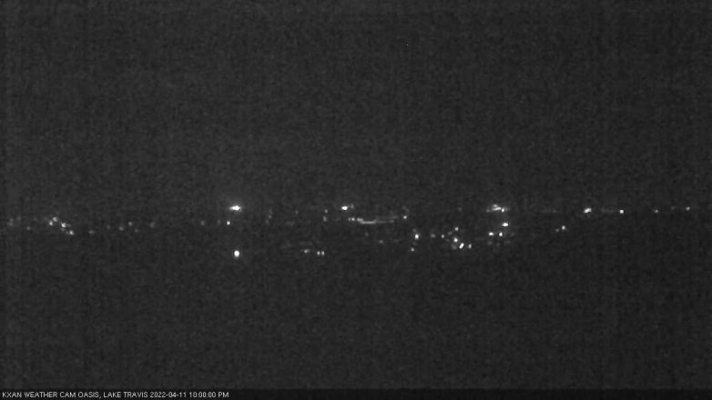 Lake Travis webcam, April 11, 2022 10:00 PM CT