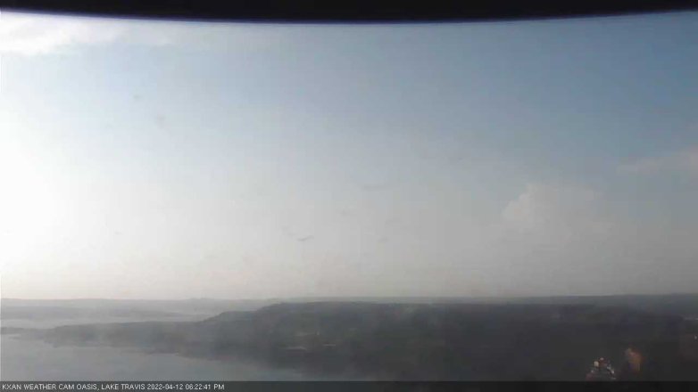 Lake Travis webcam, April 12, 2022 6:25 PM CT