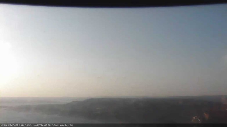 Lake Travis webcam, April 12, 2022 6:45 PM CT