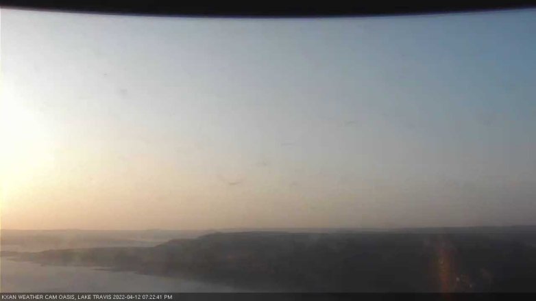 Lake Travis webcam, April 12, 2022 7:25 PM CT