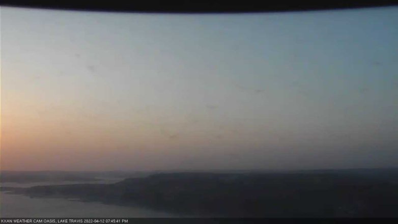 Lake Travis webcam, April 12, 2022 7:45 PM CT