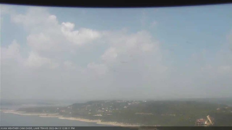 Lake Travis webcam, April 13, 2022 12:00 PM CT