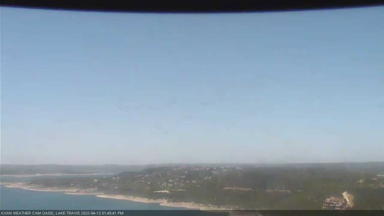Lake Travis webcam, April 13, 2022 1:45 PM CT