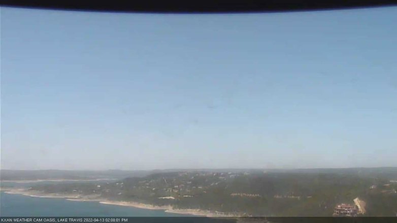 Lake Travis webcam, April 13, 2022 2:00 PM CT