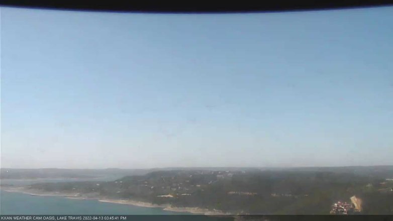 Lake Travis webcam, April 13, 2022 3:45 PM CT