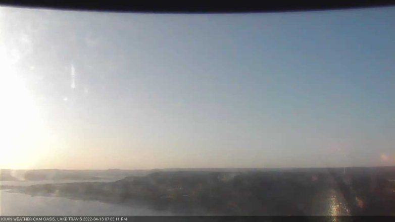 Lake Travis webcam, April 13, 2022 7:00 PM CT