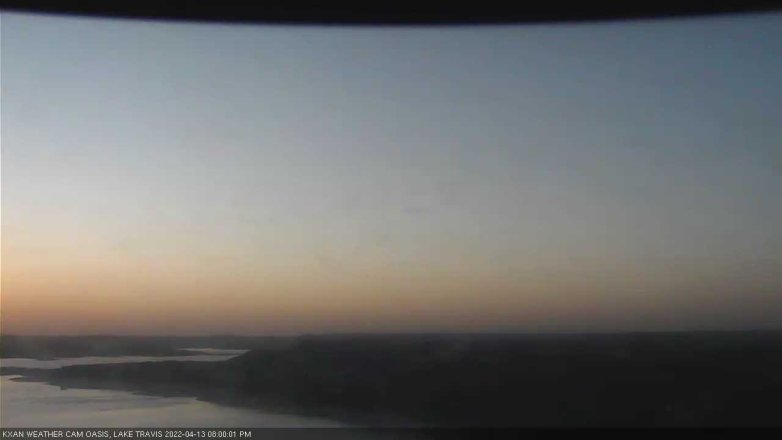 Lake Travis webcam, April 13, 2022 8:00 PM CT