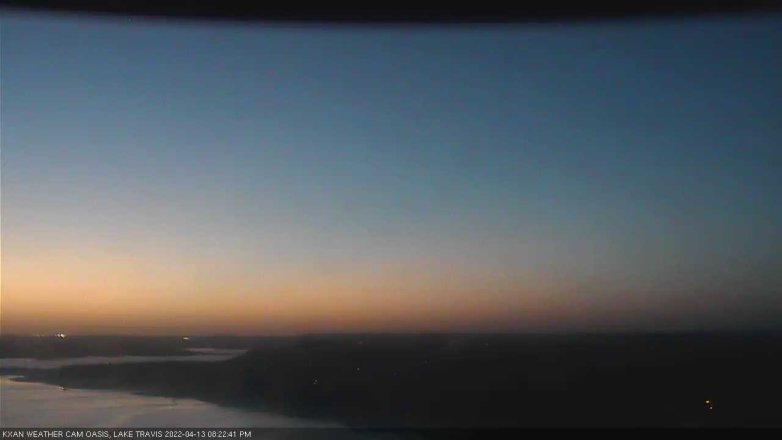 Lake Travis webcam, April 13, 2022 8:25 PM CT