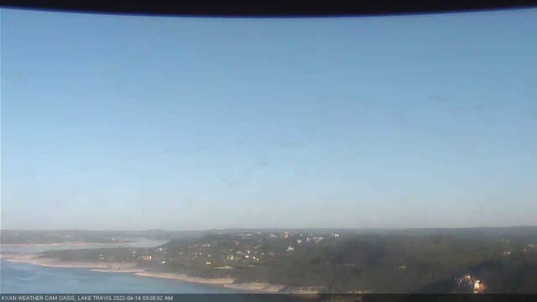 Lake Travis webcam, April 14, 2022 9:00 AM CT