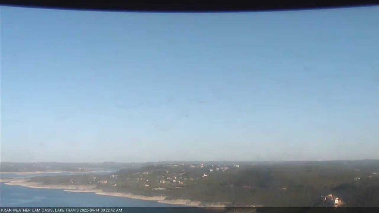 Lake Travis webcam, April 14, 2022 9:25 AM CT