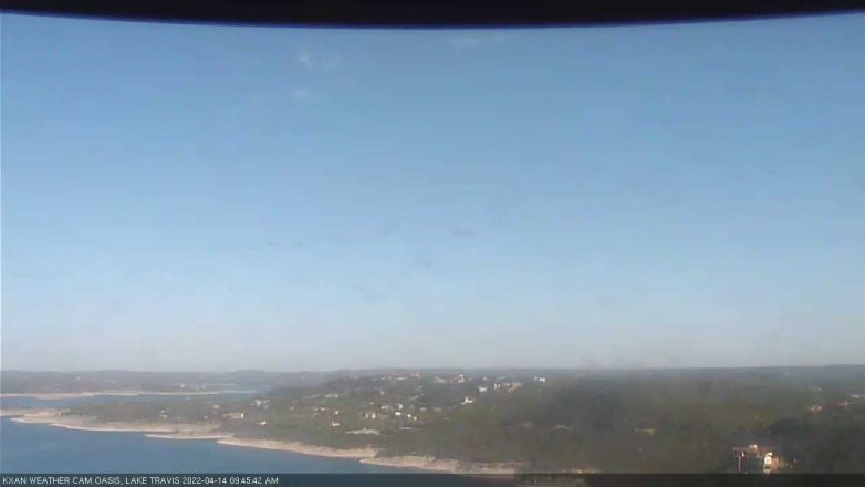 Lake Travis webcam, April 14, 2022 9:45 AM CT