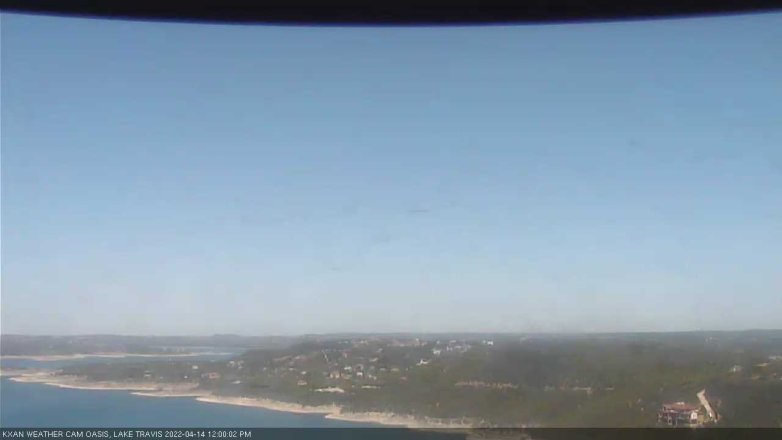 Lake Travis webcam, April 14, 2022 12:00 PM CT