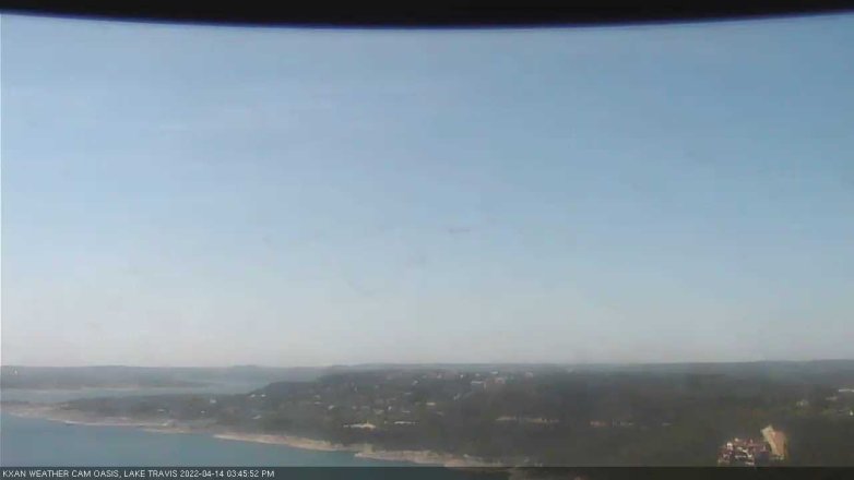 Lake Travis webcam, April 14, 2022 3:45 PM CT