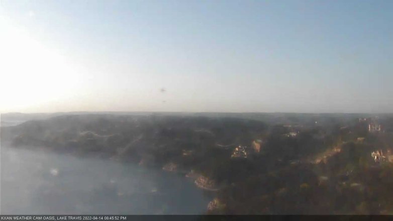 Lake Travis webcam, April 14, 2022 6:45 PM CT