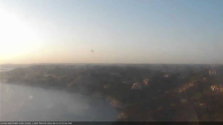 Lake Travis webcam, April 14, 2022 7:25 PM CT