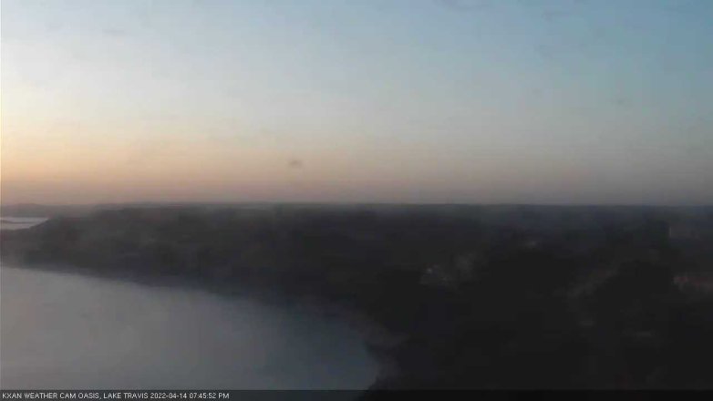 Lake Travis webcam, April 14, 2022 7:45 PM CT