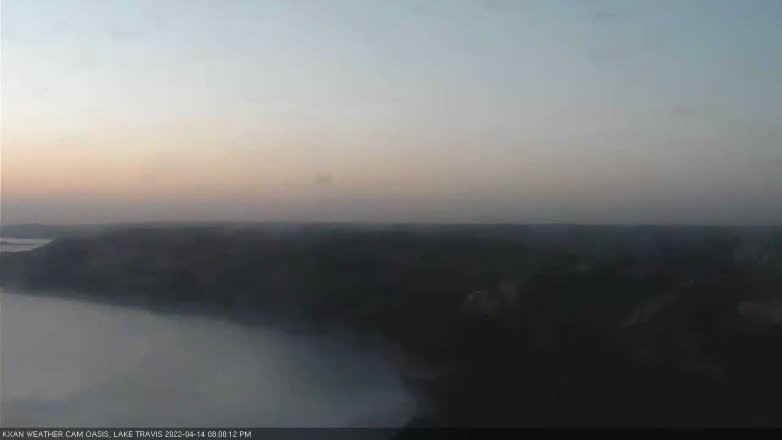 Lake Travis webcam, April 14, 2022 8:00 PM CT