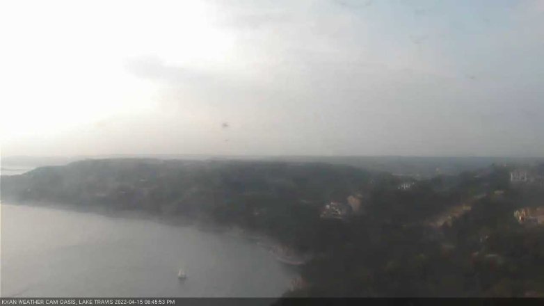 Lake Travis webcam, April 15, 2022 6:45 PM CT